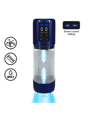 Masturbateur Ultralift Vibrations et Succion Bleu 