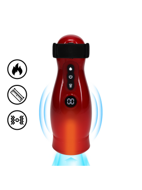 Masturbateur Virtuo Vibrations et Succion Rouge 