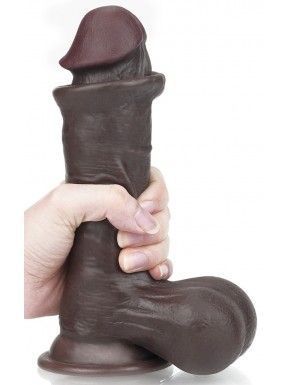 Gode Sliding Skin 15 x 4.8 cm Marron 