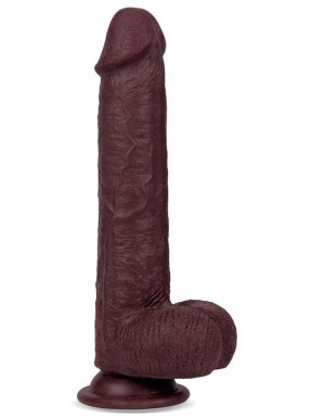 Gode réaliste Slidy Cock 17 x 4cm Marron 
