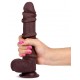 Gode réaliste Slidy Cock 17 x 4cm Marron 