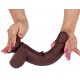 Gode réaliste Slidy Cock 17 x 4cm Marron 