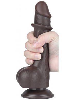 Gode avec Bourses Sliding Skin 13 x 3.8cm Noir 