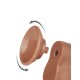 Gode avec Bourses Sliding Skin 15 x 4.5cm Marron 