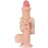 Gode avec Bourses Sliding Skin 17 x 3.5cm