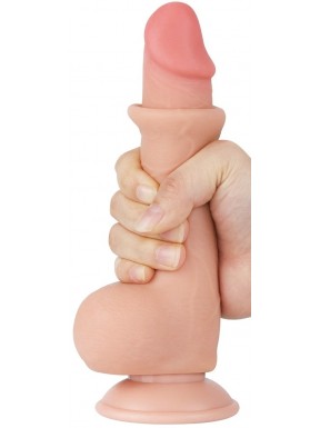 Gode avec Bourses Sliding Skin 13 x 3.8cm 