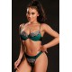 Ensemble soutien-gorge et string vert - J Lingerie 