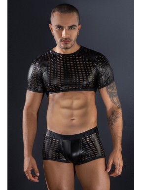 Ensemble top et boxer noir - J Lingerie 