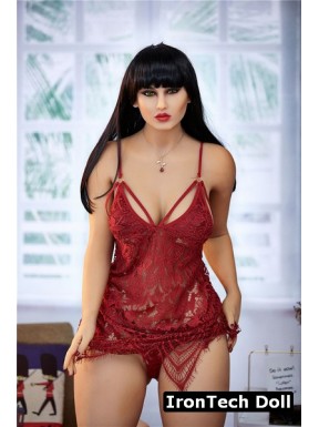 Poupée brune sexy en lingerie rouge - Yael 156cm