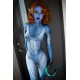 Fantasy Doll elfique à la peau bleue - Kementari - 165cm